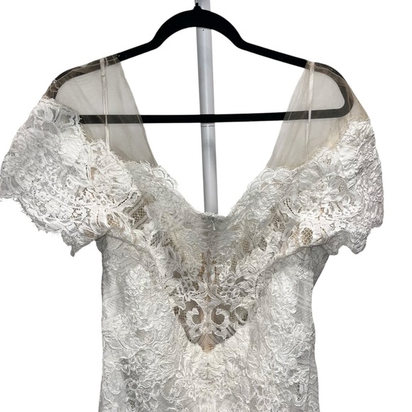 WATTERS 4011T Wedding Gown White Lace Mesh Dress 22W Bridal Maxi Train NWOT - Picture 8 of 13